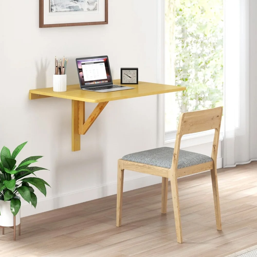 Væghængt klapbord 80 × 60 cm – Træ