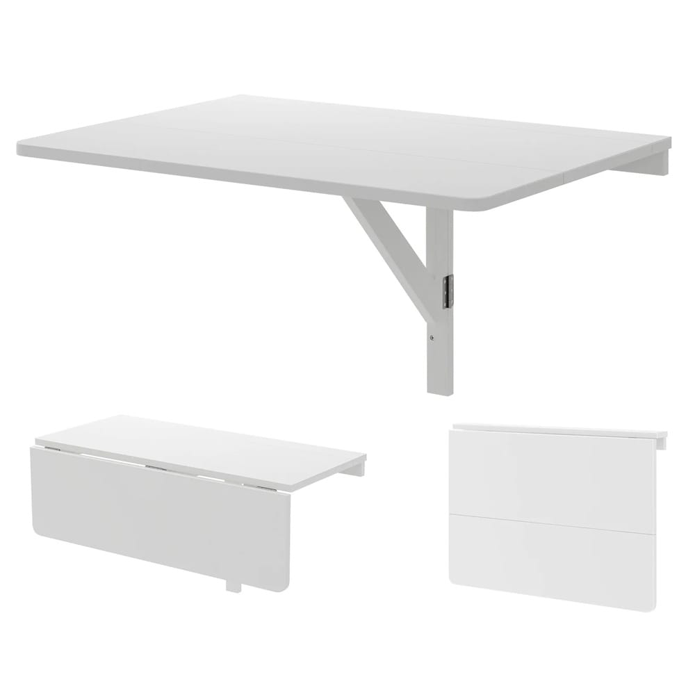 Væghængt klapbord 80 × 60 cm – Hvid
