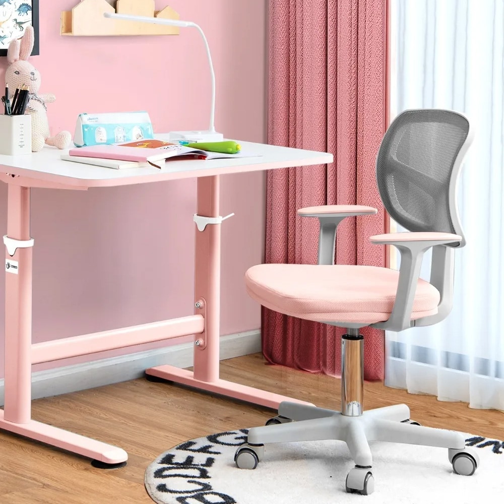 Ergonomisk skrivebordsstol til børn 3–10 år – Pink