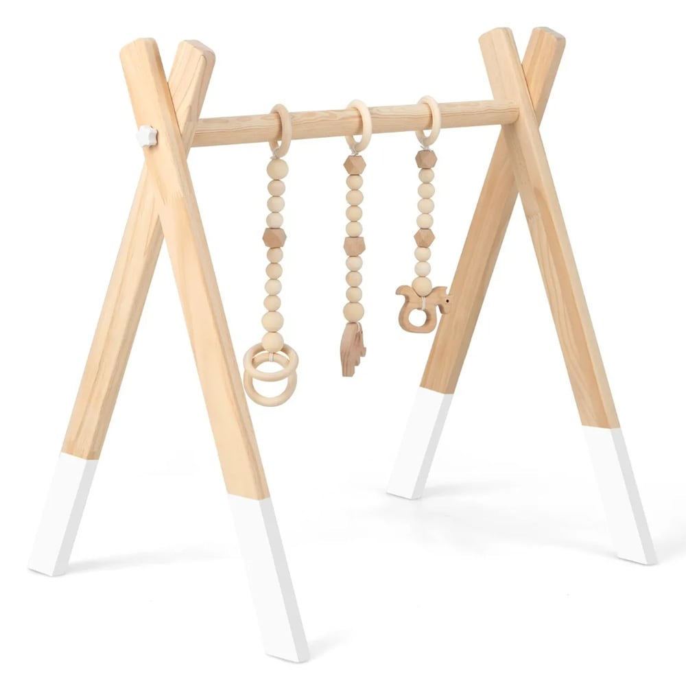 Babygym i træ fra 3 måneder - Hvid