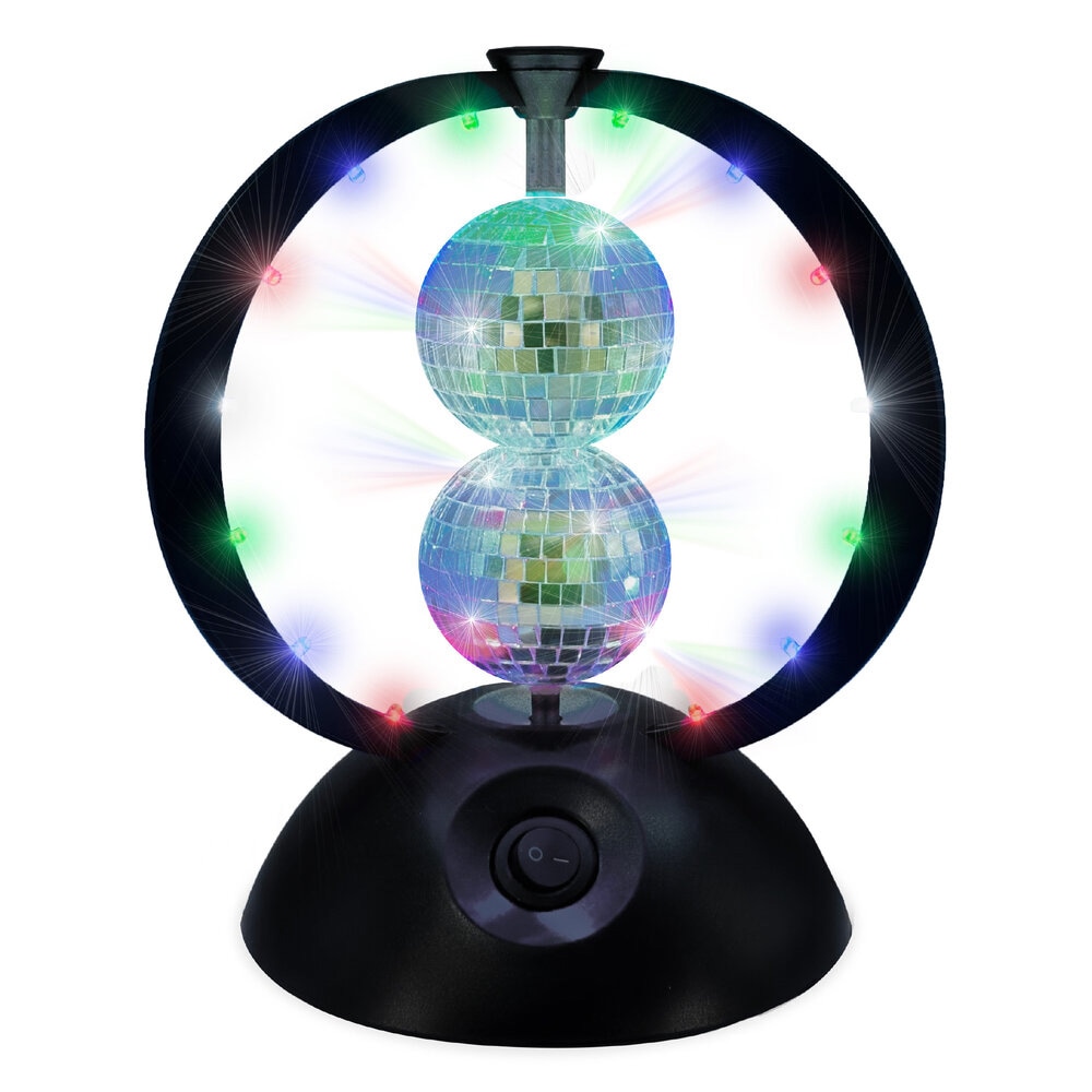 PartyFunLights roterende flerfarvet LED-diskokugle