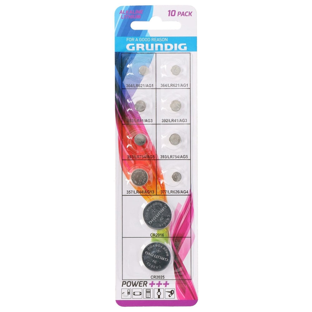 Grundig Knapcellebatterier 10-pak