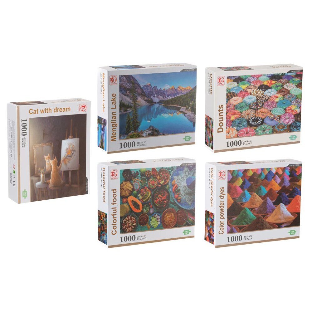 Puslespil med 1000 brikker og smukke motiver
