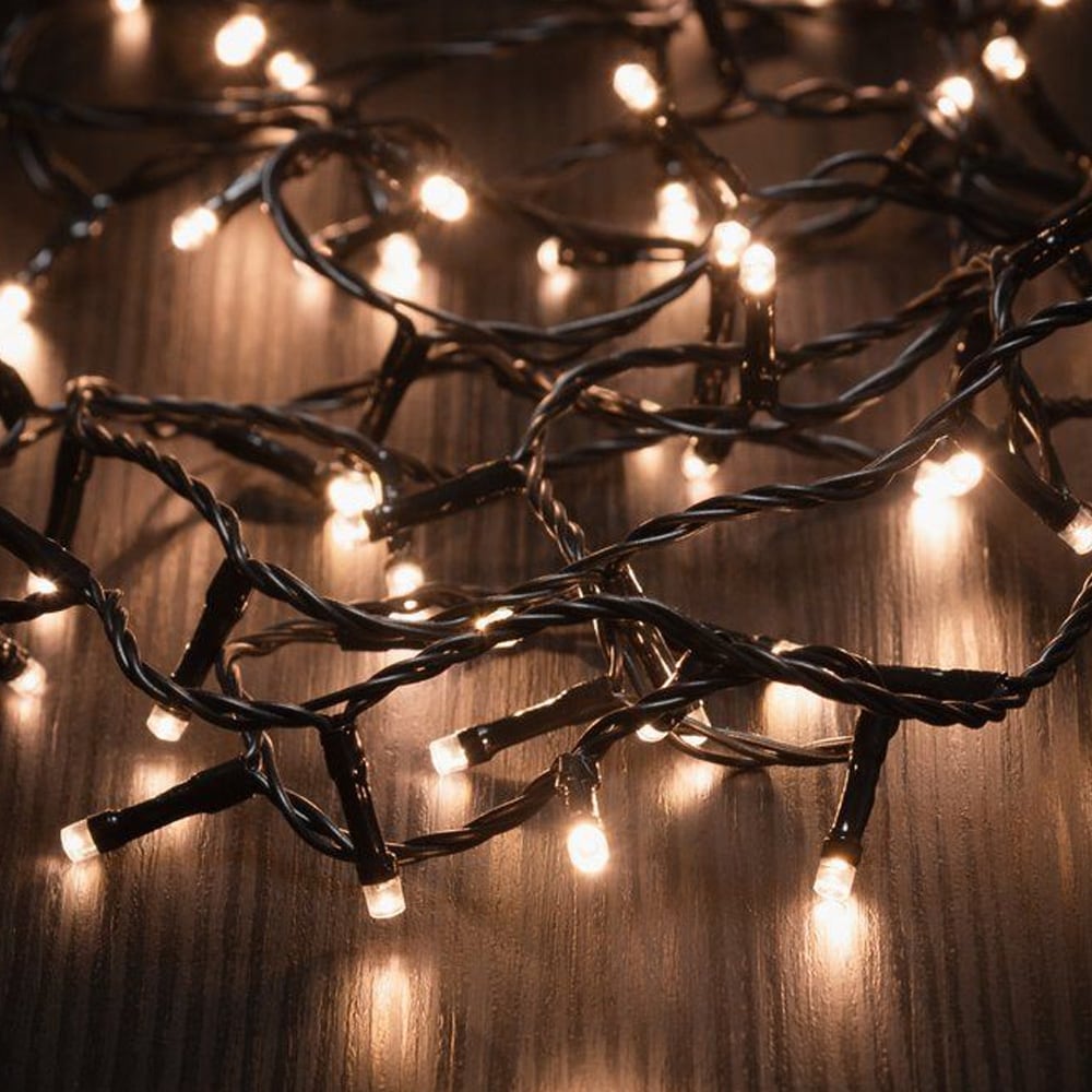 Lyskæde 600 LED varm hvid 30 m – til indendørs og udendørs brug