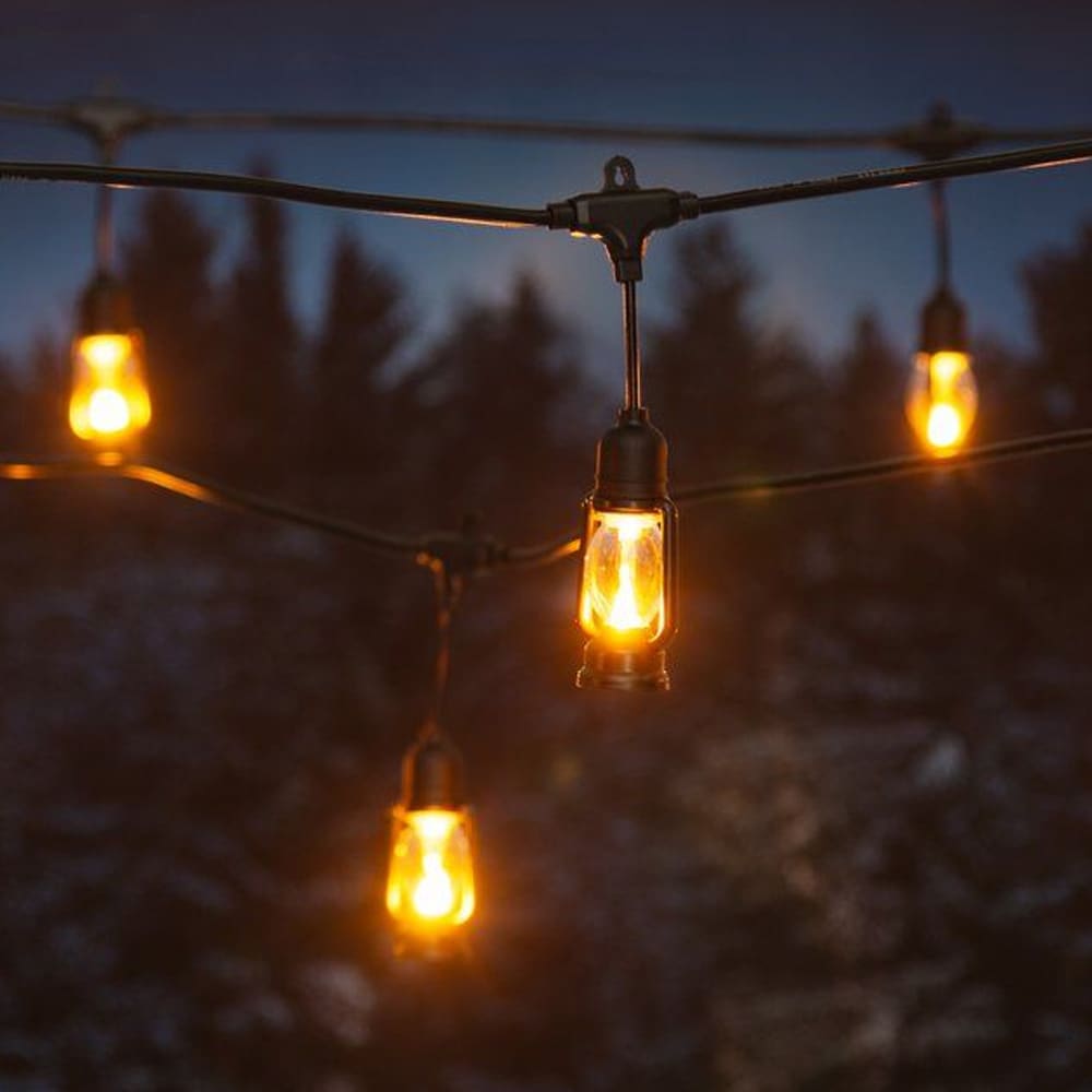 Lyskæde med 10 LED-lanterner – til indendørs og udendørs brug