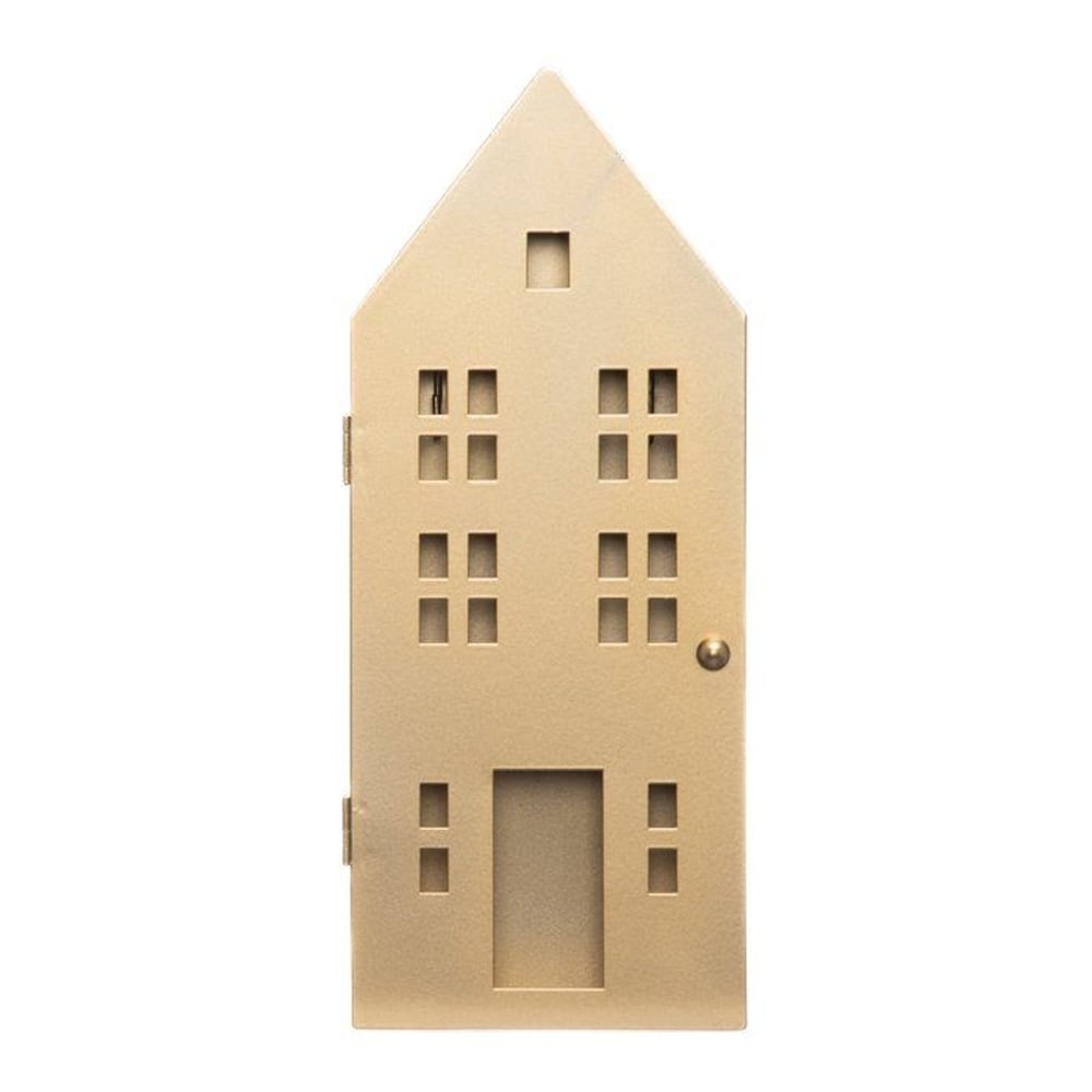 Nøgleskab med 6 kroge - Guld