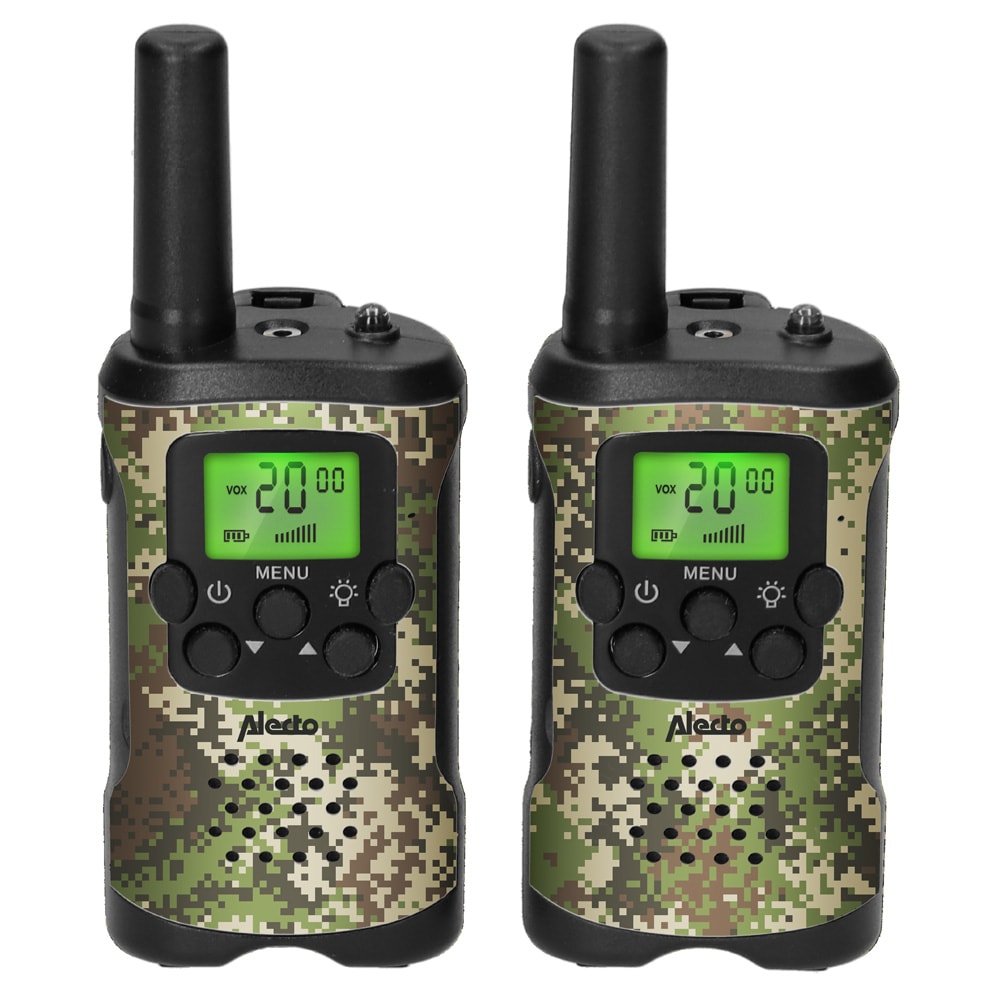 Alecto walkie-talkies 2-pak – camouflage