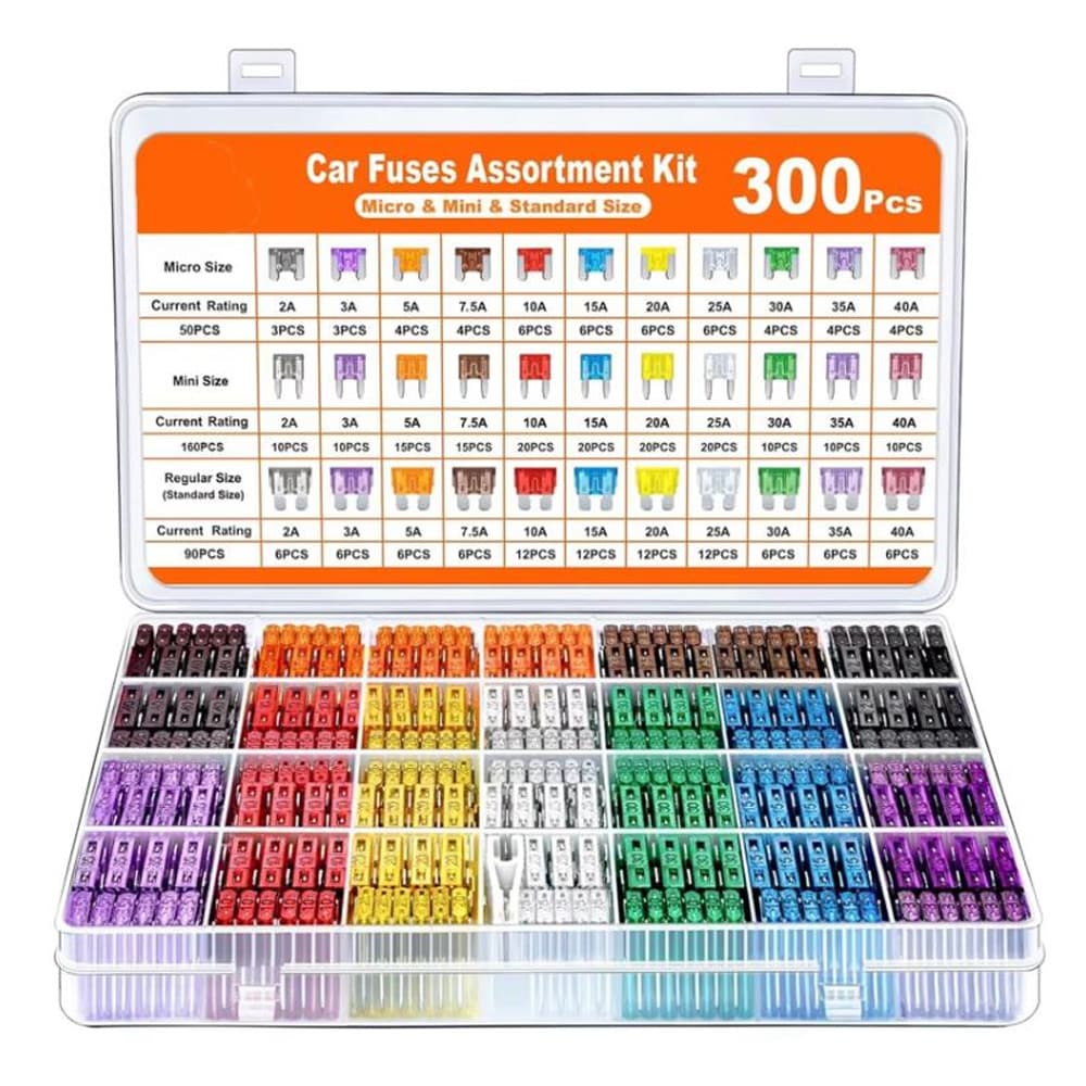 Kasse med bilsikringer - 300 stk