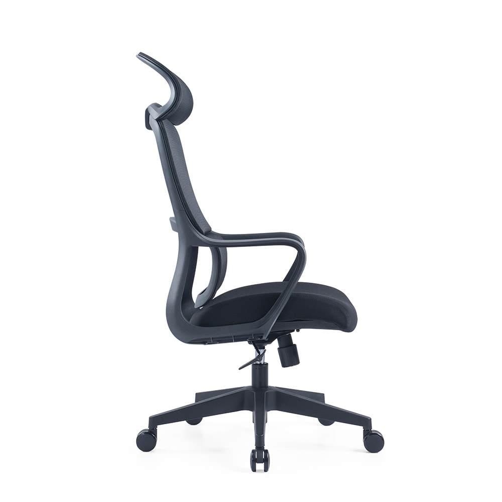 Ergonomisk kontorstol / skrivebordsstol / arbejdsstol med nakkestøtte / højdejusterbar