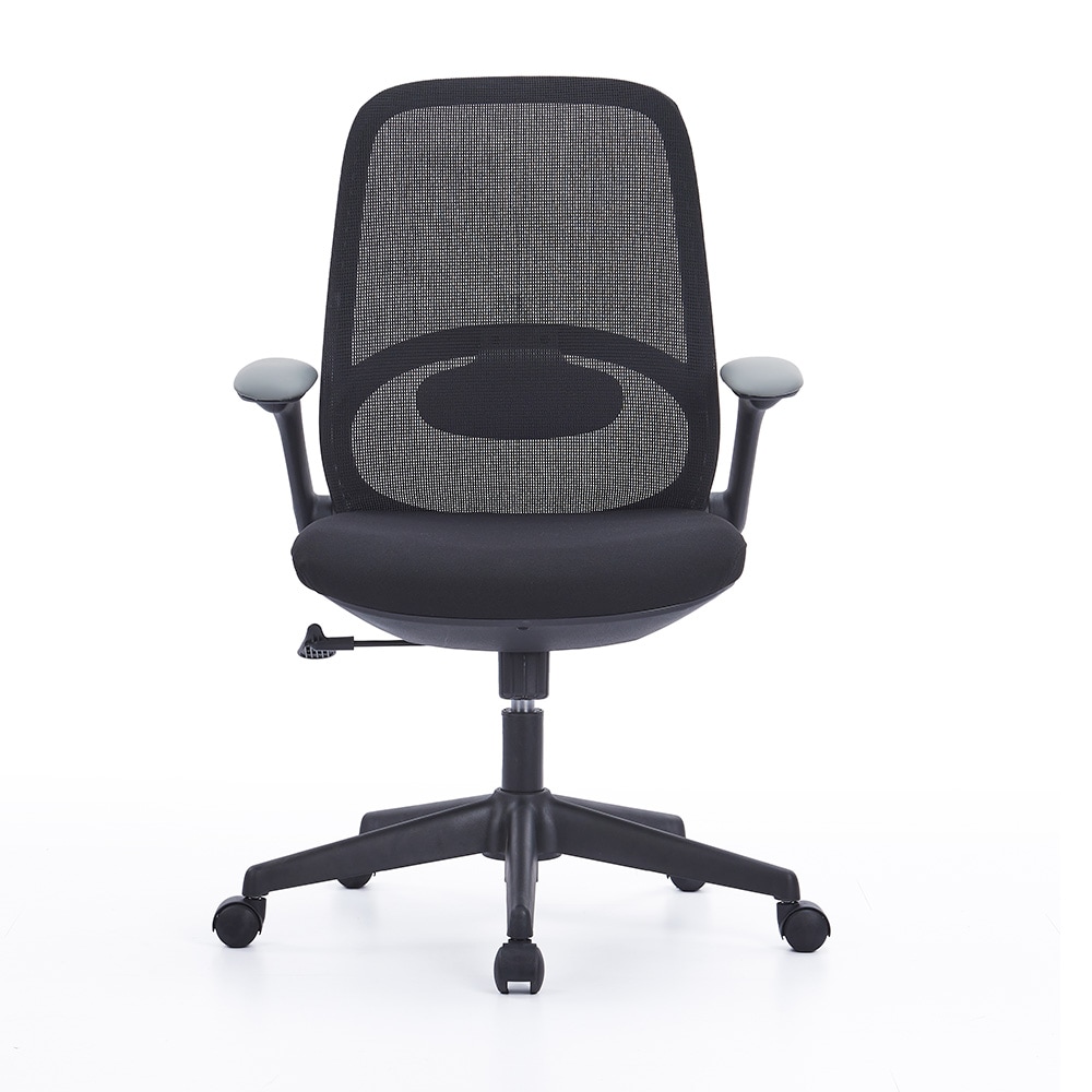 Højdejusterbar skrivebordsstol - Svart