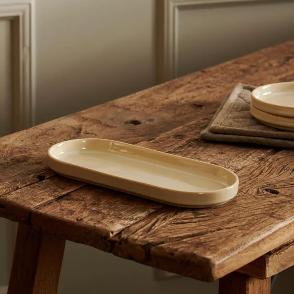 Mineral Sand Keramisk serveringsfad 25,5cm