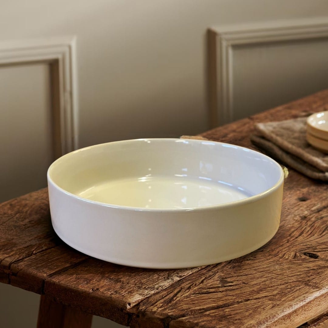 Mineralsk sand keramisk salatskål 26 cm