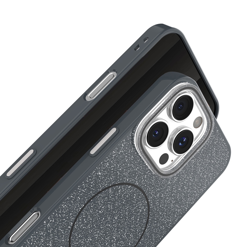 Glitrende cover til iPhone 16 – Sort