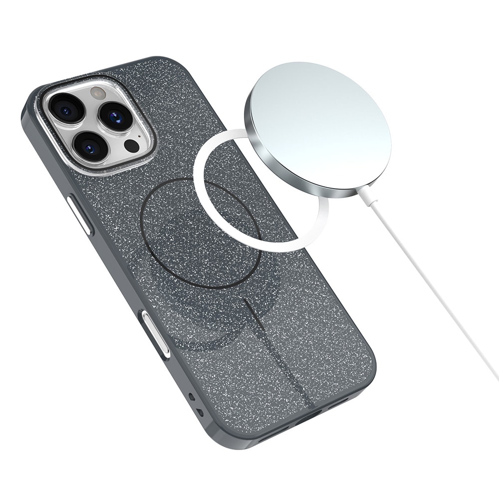 Glitrende cover til iPhone 15 – Sort