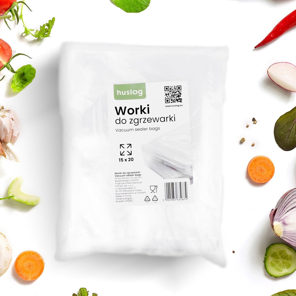 Huslog vakuumposer 15×20 cm - 50-pak