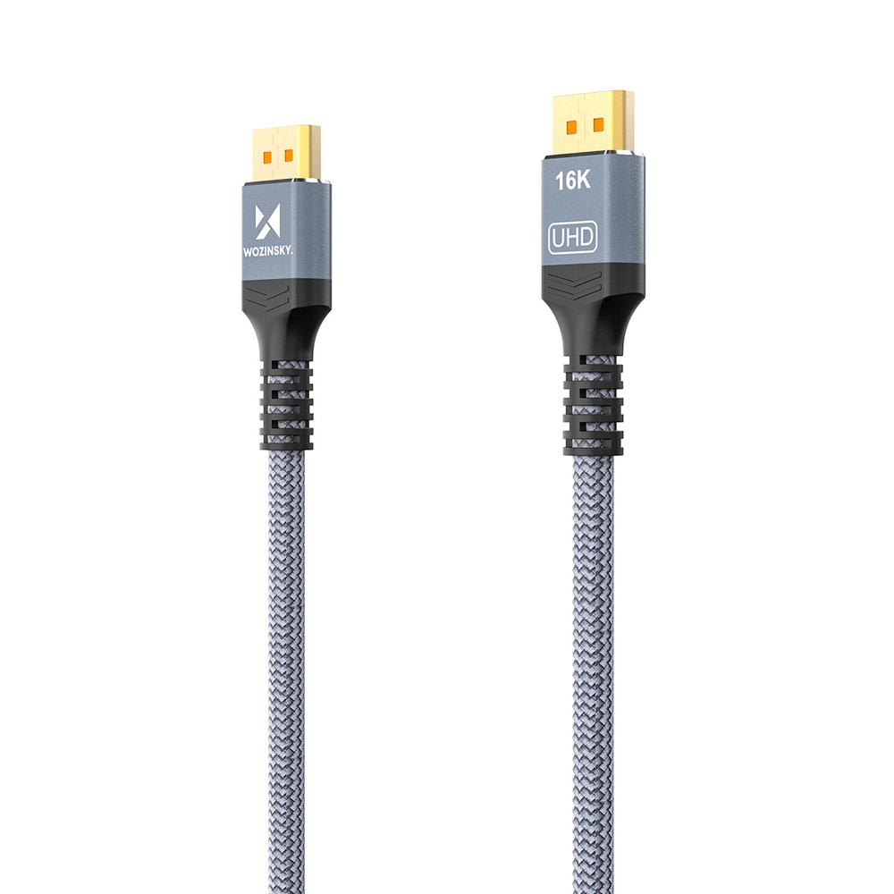 Wozinsky DisplayPort 2.1-kabel 16K@60Hz 8K@120Hz 4K@240Hz 1m - Sort
