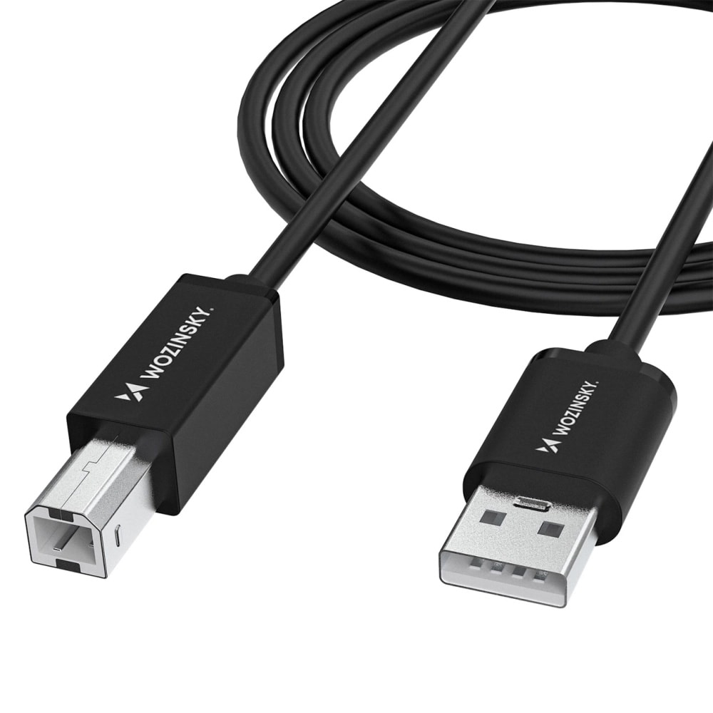 Wozinsky USB-B til USB-kabel 480Mb/s 1m - Svart