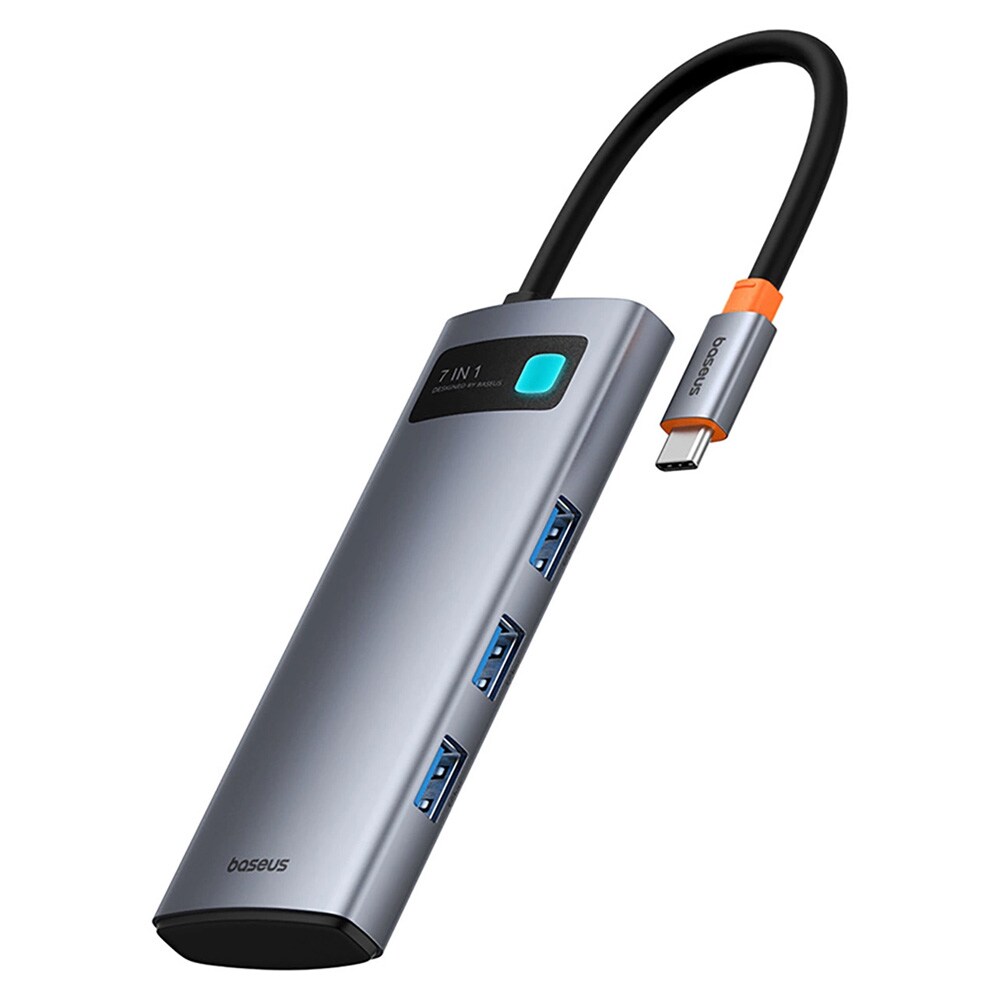 Baseus 7i1 USB-C Hub med HDMI / 3x USB 3.0 / USB-C PD / SD / microSD