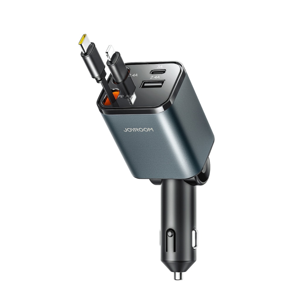 Joyroom 4-i-1 30 W mobiloplader med hurtigopladning, USB-C og Lightning