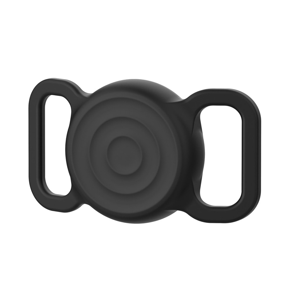 AirTag-holder i silikone til hunde- og kattehalsbånd – Sort