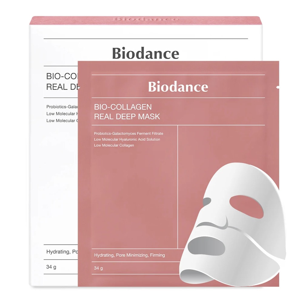 4-pack Biodance Bio-Collagen Real Deep Mask - intensivt fugtgivende hydrogel-maske