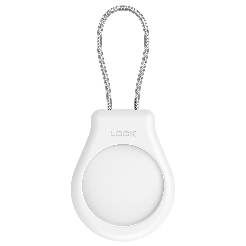 Nøglering med vandafvisende Airtag-holder - Hvid