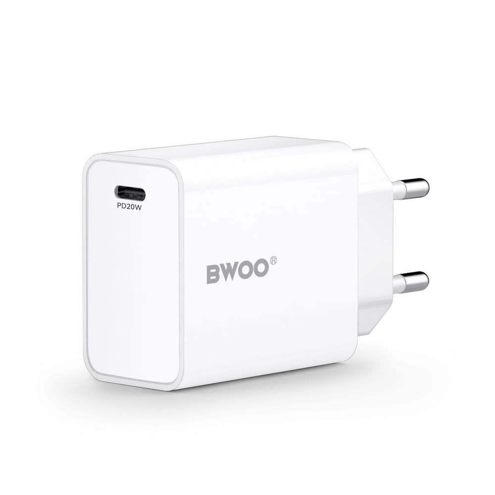 BWOO Vægoplader 20W QC med USB-C