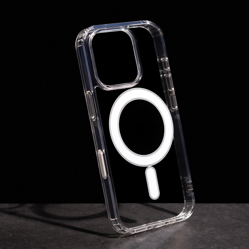 Tynd beskyttelsesskal med MagSafe til iPhone 16 - Klar