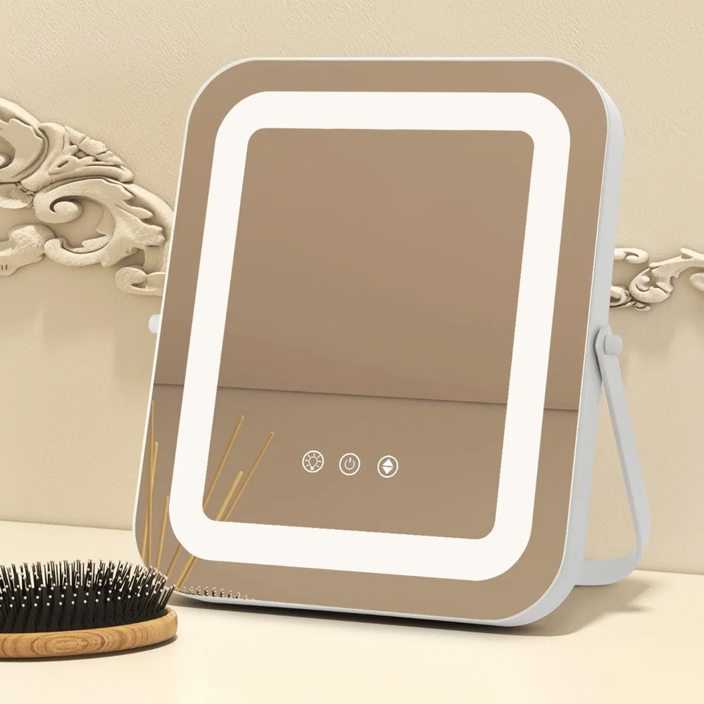 Makeup-spejl 30×25 cm med LED-belysning