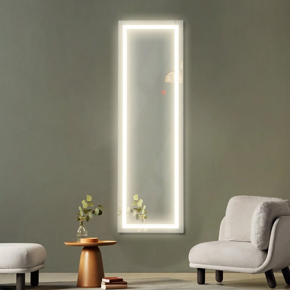 Helkropsspejl 37x120 cm med LED-belysning