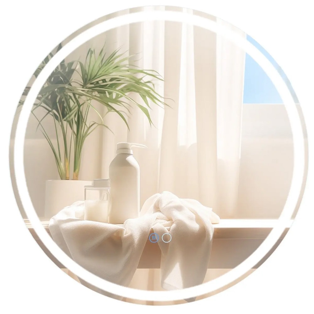 Dugfrit LED-badeværelsesspejl 60 cm med justerbar belysning