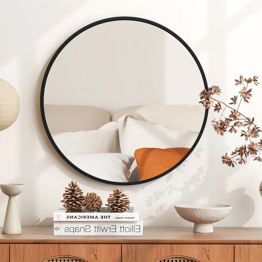 LED-badeværelsesspejl 60 cm med justerbar belysning – Sort