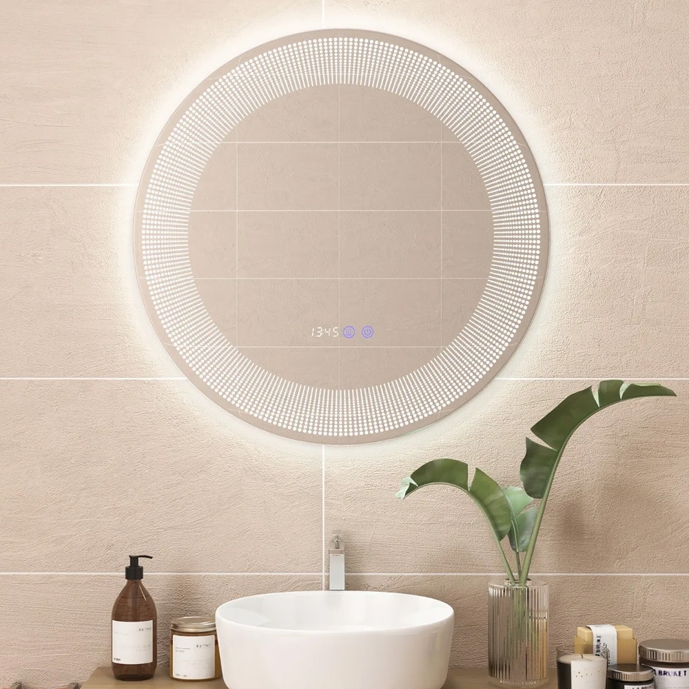 Imfri LED-badeværelsesspejl 60 cm med touch-knapper og justerbar belysning