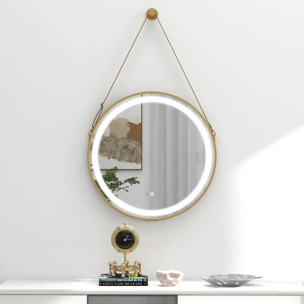 Dugfrit badeværelsesspejl 60 cm med justerbar LED-belysning