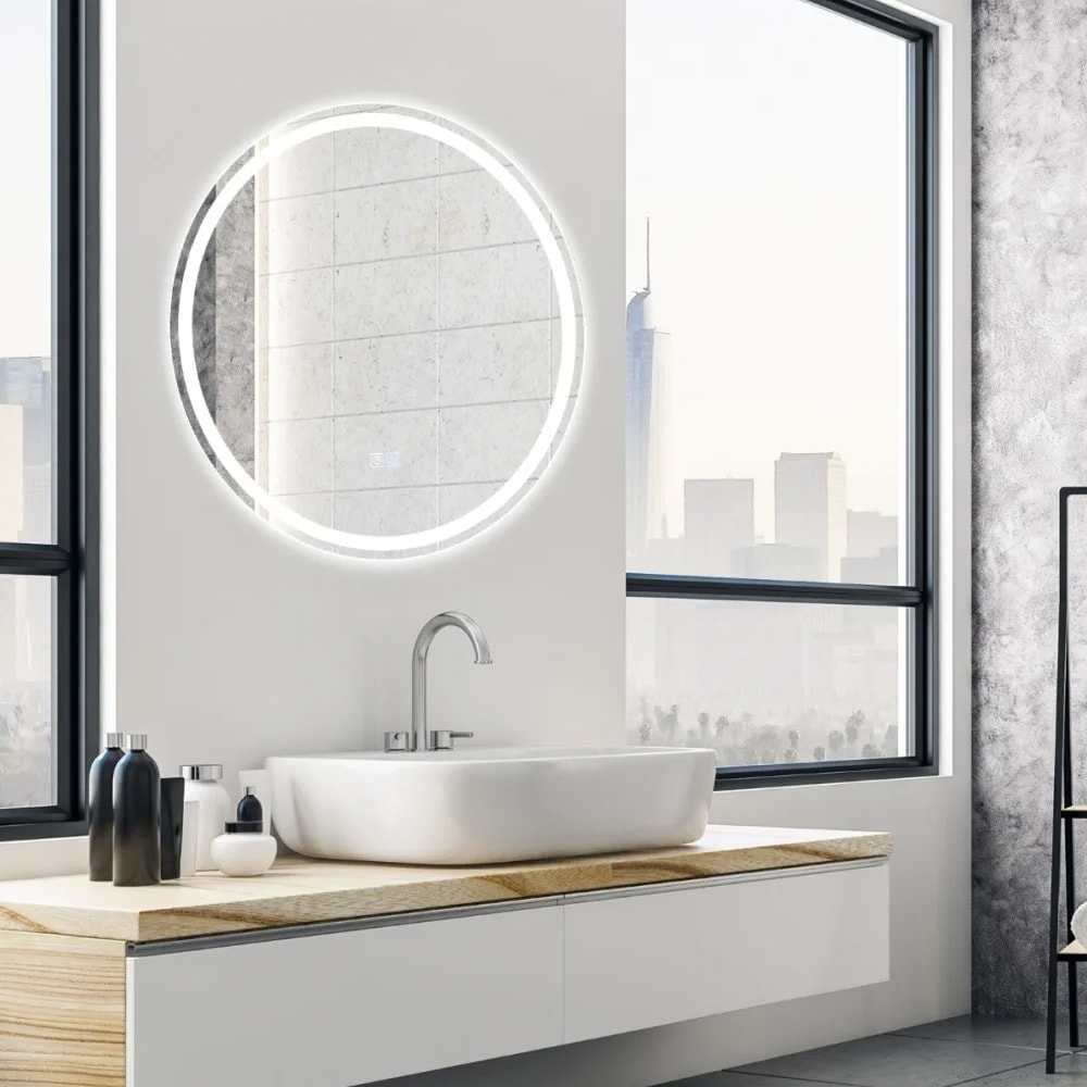 Dugfrit badeværelsesspejl 60 cm med justerbar LED-belysning