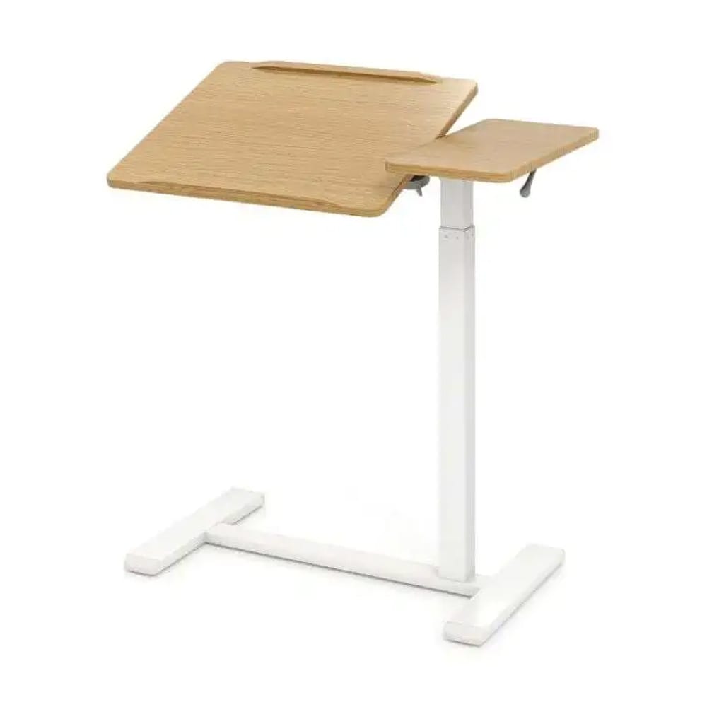 Højdejusterbart bord til bærbar computer – Hvid/træ