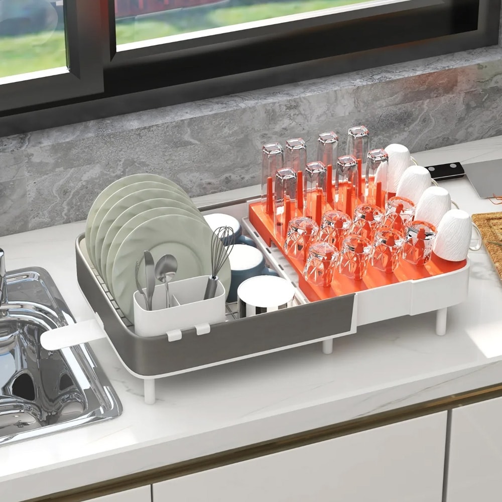 Udtrækkeligt opvaskestativ