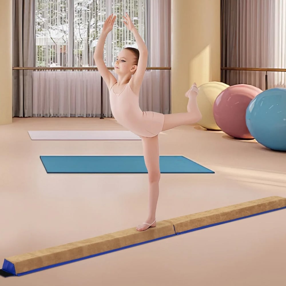 Balancebom til gulvet 240 cm lang - sammenklappelig træningsbom til børn og begyndere