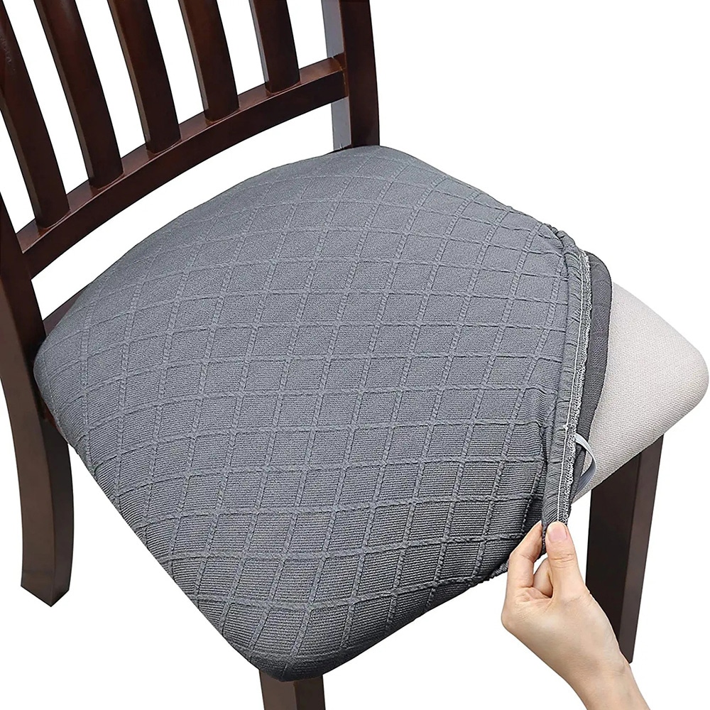 Diamantmønstret stolebetræk - grå
