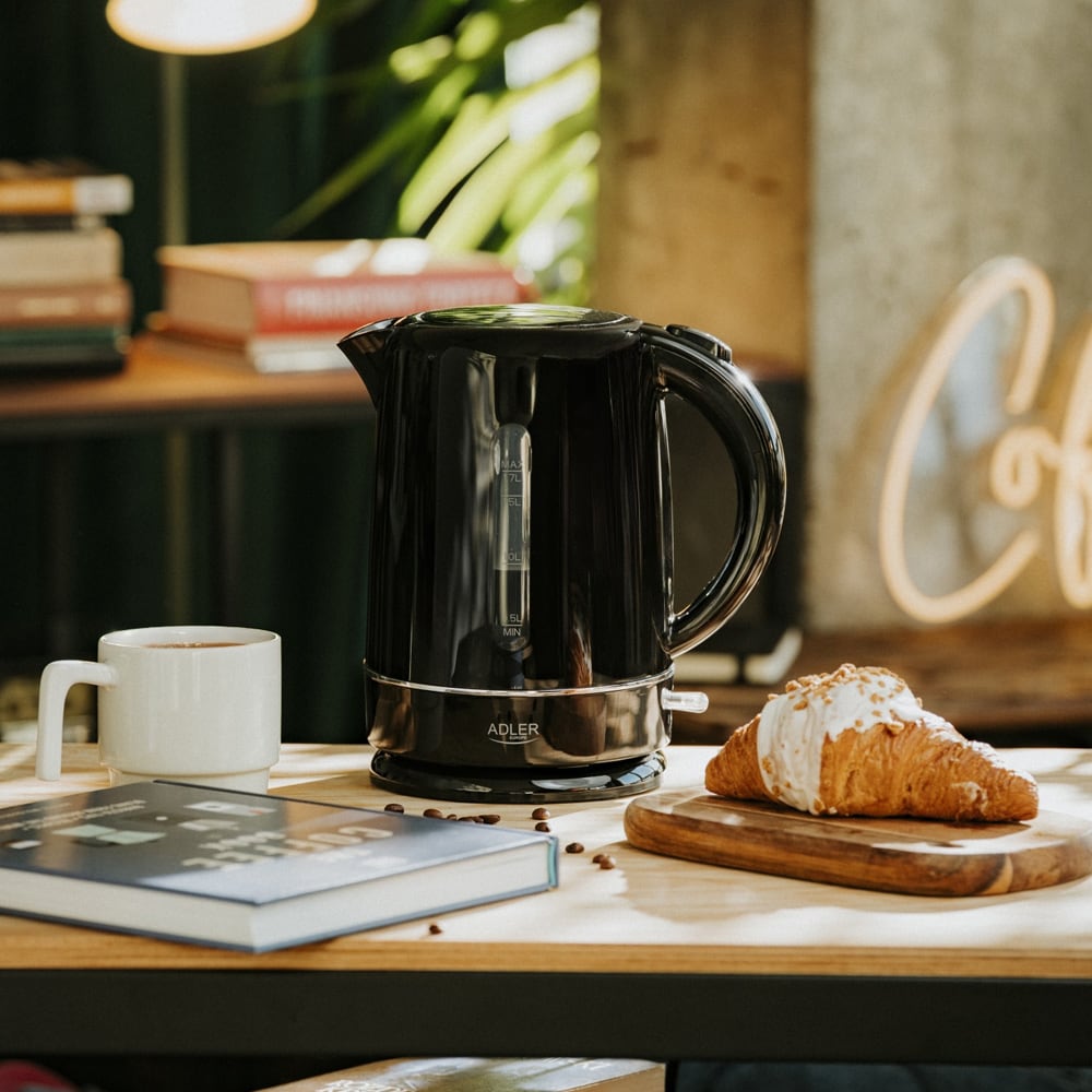 Kedel 1,7L med kalkfilter og automatisk slukning - Svart