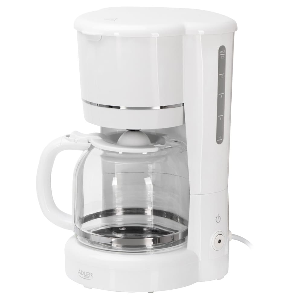 Kaffemaskine til 12 kopper / filterkaffemaskine / hvid kaffemaskine / kaffebrygger