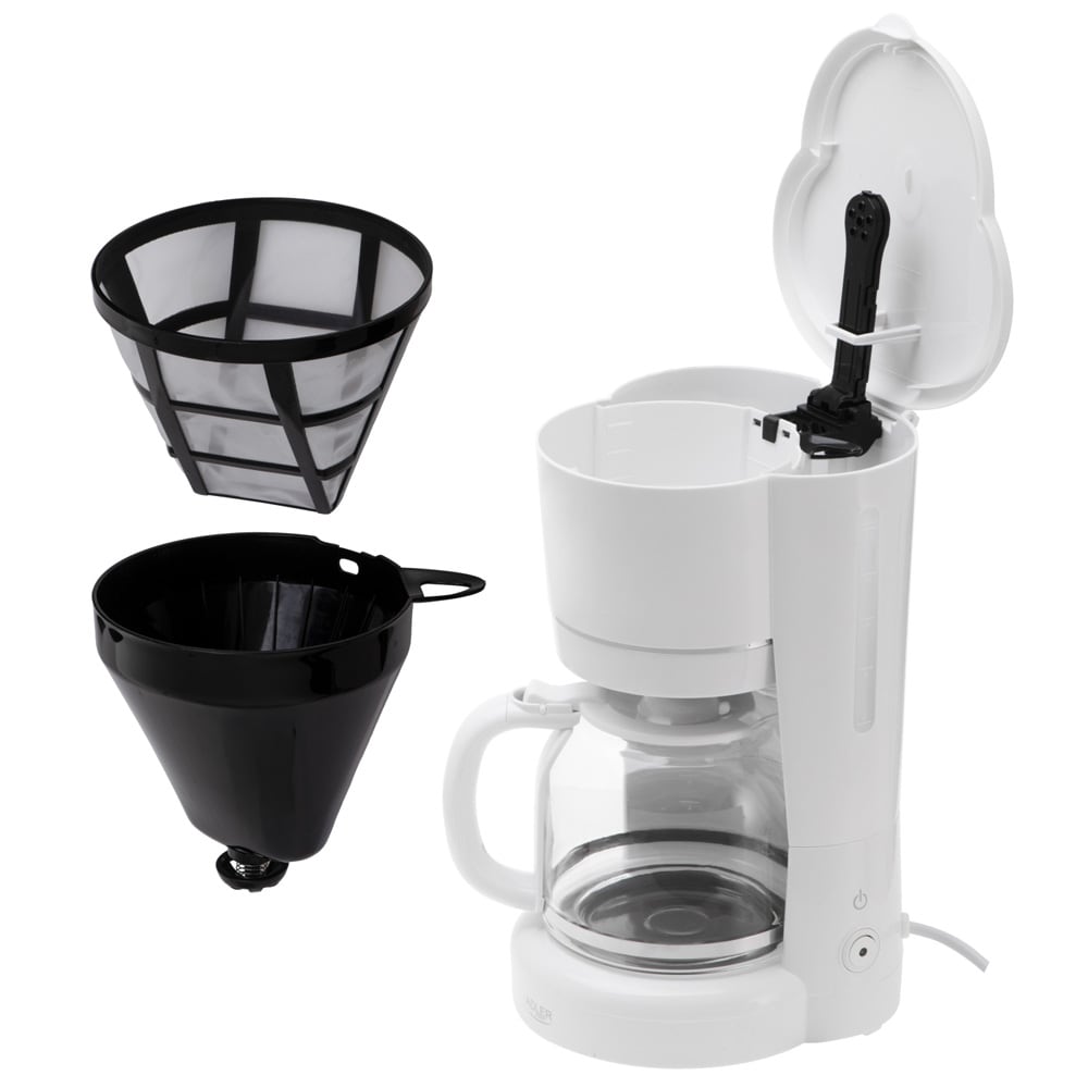 Kaffemaskine til 12 kopper / filterkaffemaskine / hvid kaffemaskine / kaffebrygger