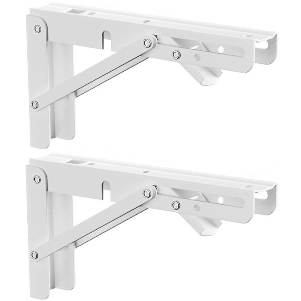 Foldbare vægbeslag 20 cm 2-pak - Hvid