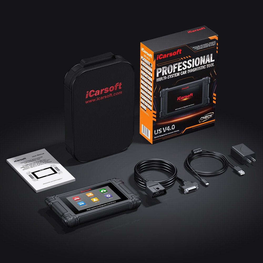 iCarsoft US V4.0 Bildiagnostik til amerikanske biler / OBD2-diagnoseværktøj / Diagnostisk scanner til biler