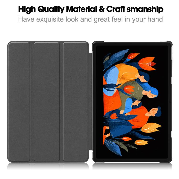 Trifold-etui til Lenovo Idea Tab Plus 12,1 - Sort