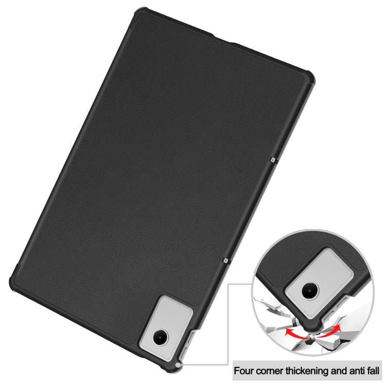Trifold-etui til Lenovo Idea Tab Plus 12,1 - Sort