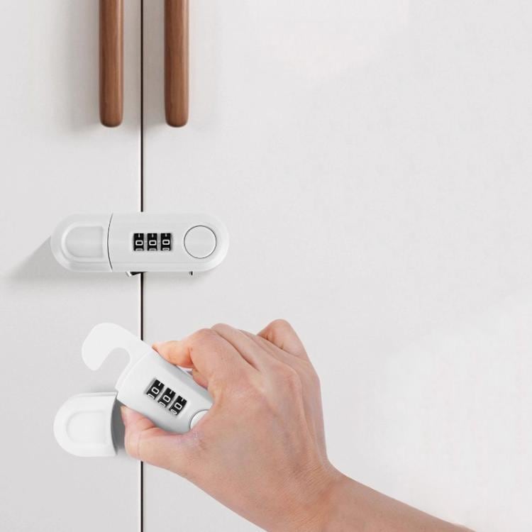 Kombinationslås til døre og skuffer - Hvid