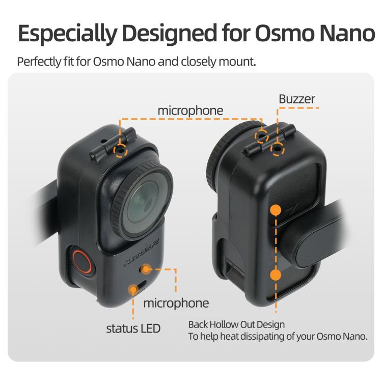 Magnetisk holder med 360 graders rotation til DJI Osmo Nano - Sort