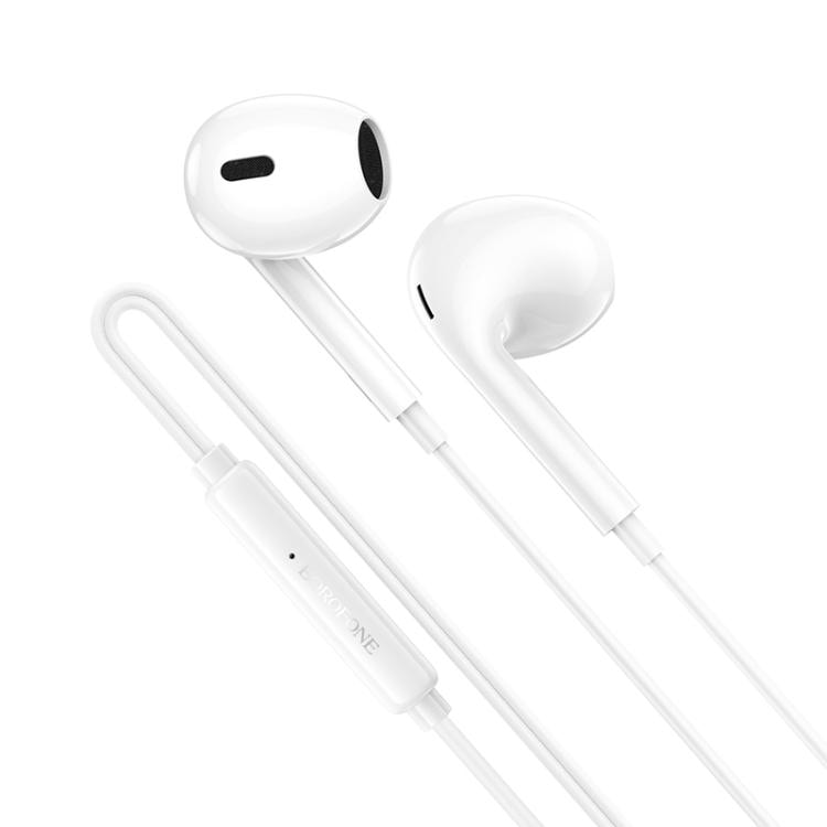 Borofone BM100 In-Ear Headset med USB-C 1,2 m - Hvid