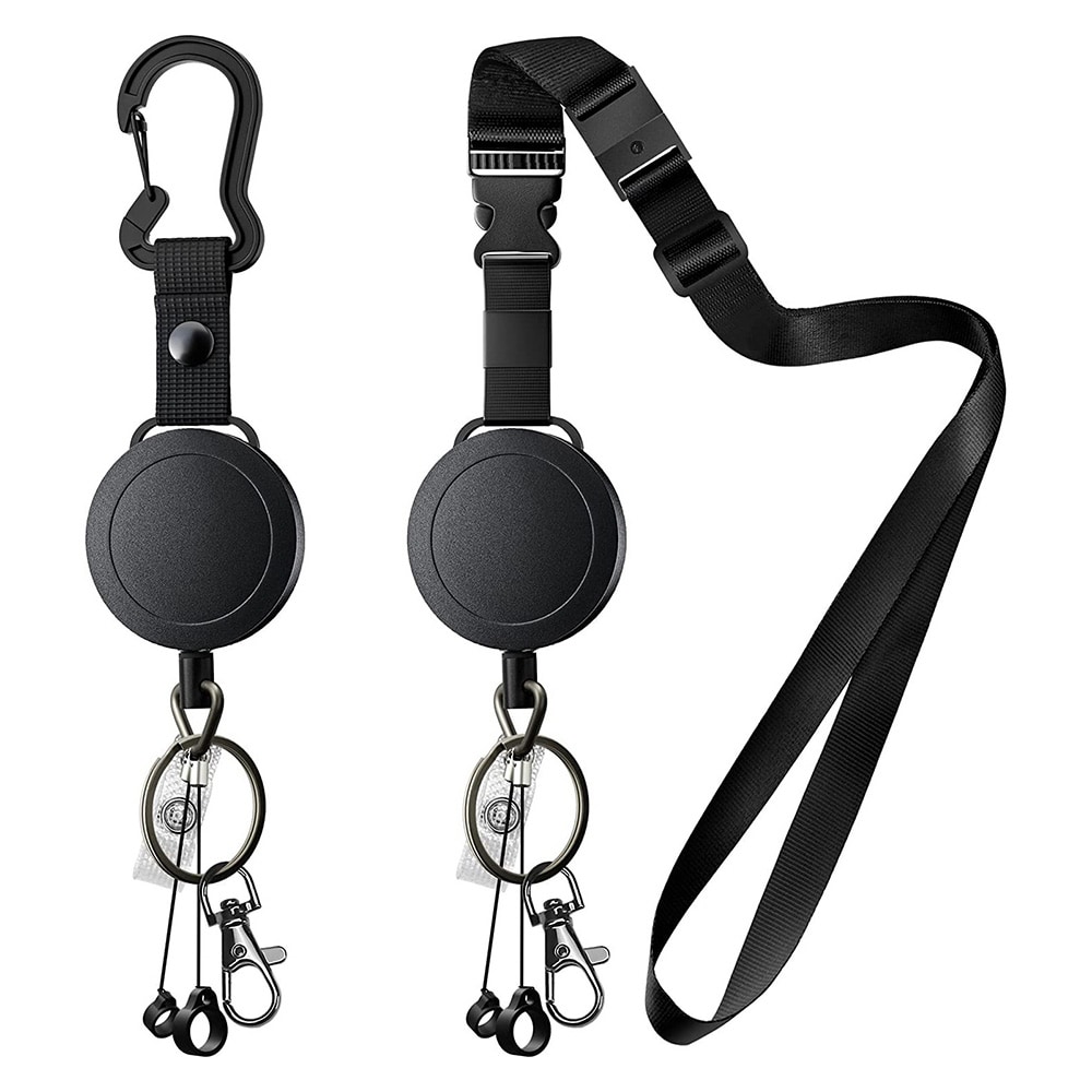 Udtrækkelig holder med wire og ID-fastgørelse